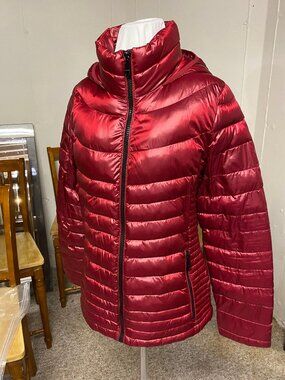 Calvin Klein down jacket, women's size Large, red